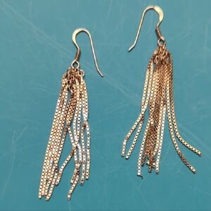 Sterling Silver Fringe Dangle Earrings